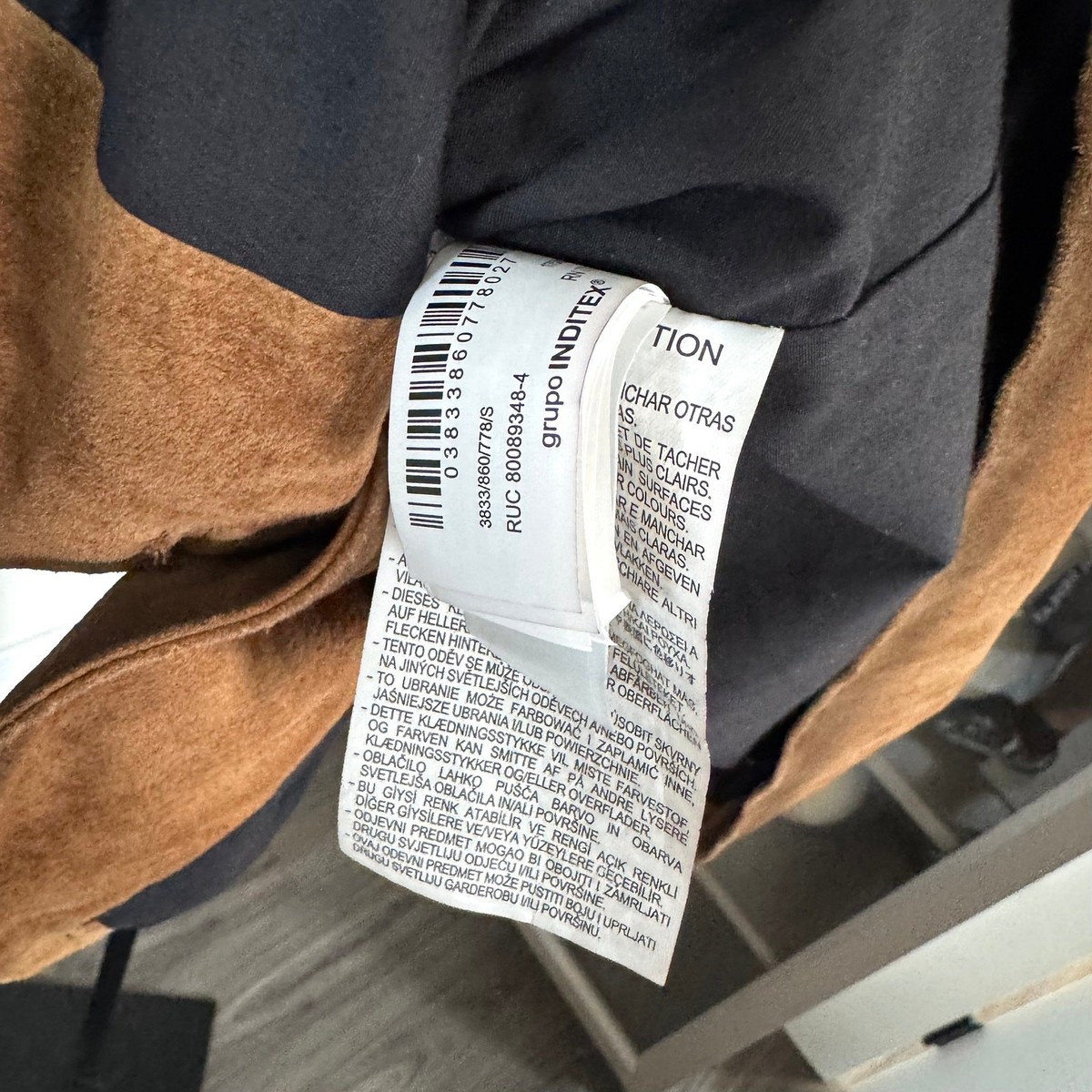 Zara Man 80's Archive Suede Shaded Brown Oversized Jacket S NEW