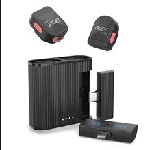 Wireless Lavalier Microphone for iPhone/Android/PC/Laptop Portable Mini Clip ...