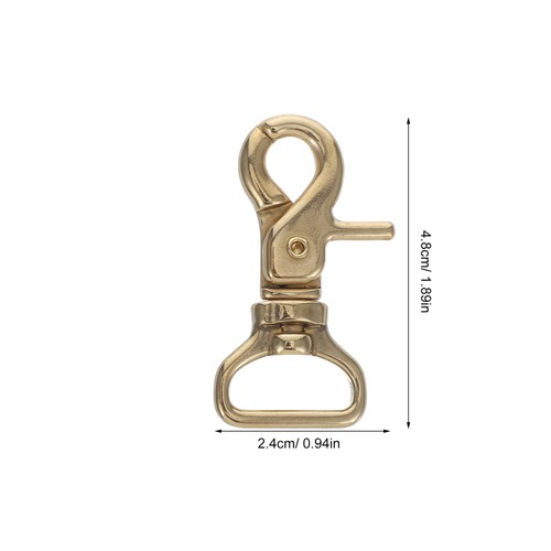 2 Pcs Lobster Keychain Clasp Brass Swivel Snap Hooks Bag Claw Clasps - Picture 4 of 12