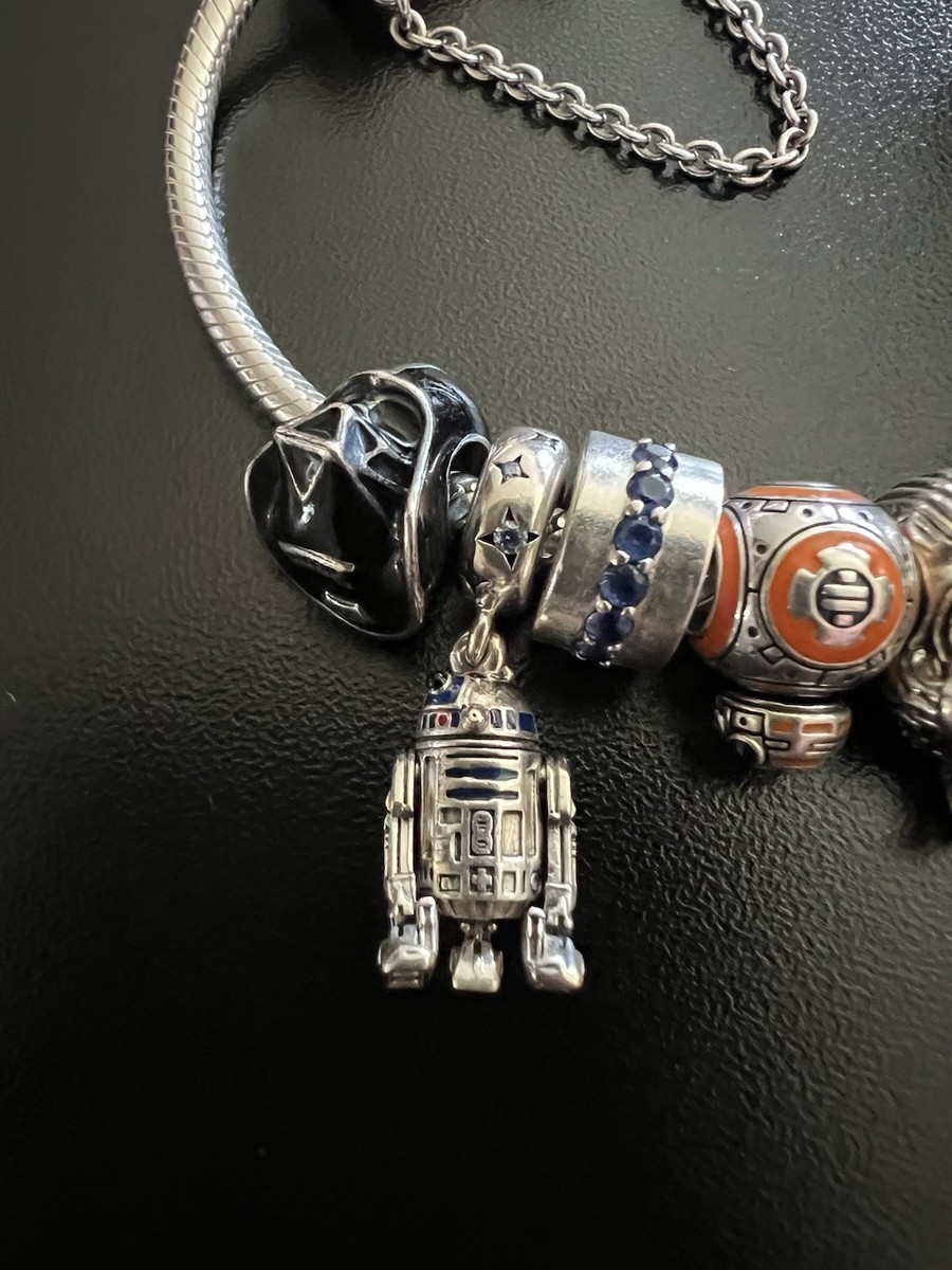 New Pandora Star Wars Bracelet SS 12 Charms Darth Vader R2D2 C-3PO