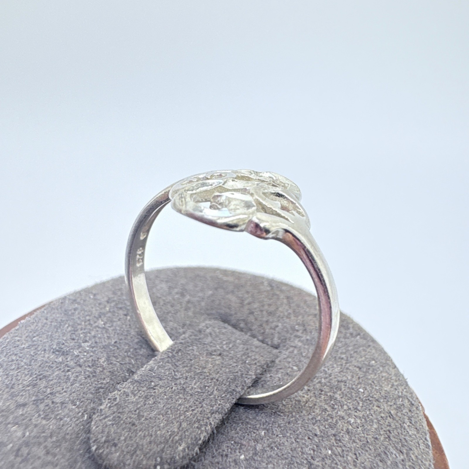 VTG Solid Sterling Silver 925 Openwork Scroll Des… - image 4