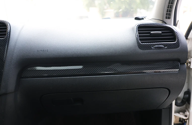 Borde de ventilación de salida de aire izquierda y derecha para Volkswagen Golf MK6 2010-13 fibra de carbono Foto 2 de 4