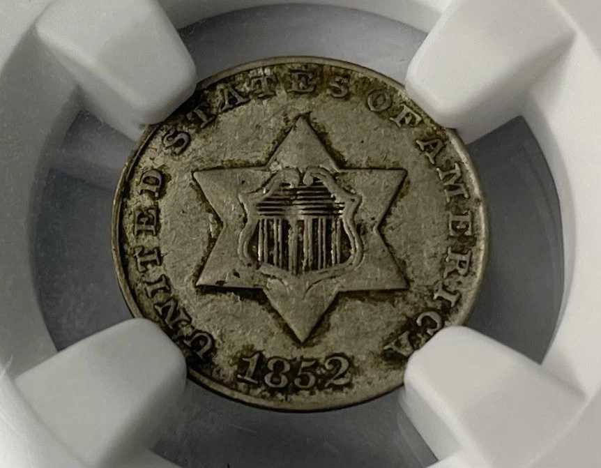 1852 3CS AU53 - Three Cent Silver - NGC - Image 4 of 4