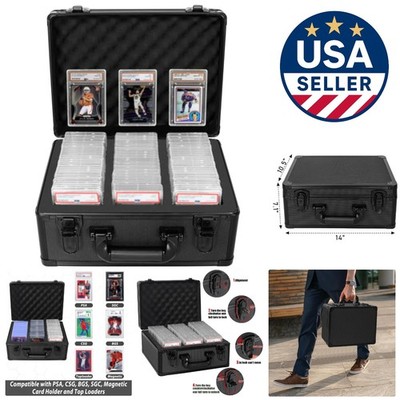 Shockproof Aluminum Card Case for 100+ Slabs - Fits PSA, CSG, BGS Specifications