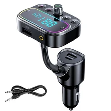 Bluetooth Wireless Car FM Transmitter AUX Receiver Adapter 3 USB Charger