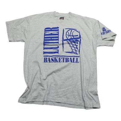 Vintage Luther Basketball Fruit Of The Loom Shirt Mens XL Gray Play Hard 90s