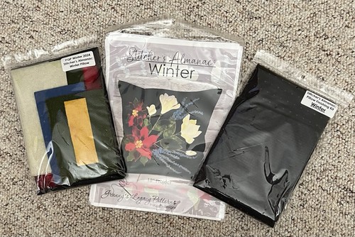 Stitcher’s Almanac: WINTER Wool Pillow Quilt Kit designed by Granny's Legacy 18” - Picture 2 of 9