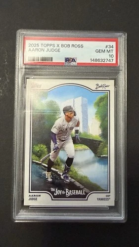2025 Topps Bob Ross Aaron Judge #34 PSA 10
