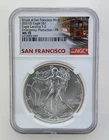 2021-(S) Silver Eagle T-2, NGC MS70 - FR
