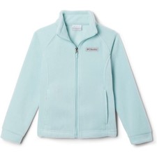 Columbia Benton Springs Fleece Jacket Girls Youth Large Aqua Haze Full Zip