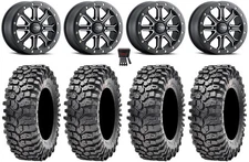 ITP Inertia Bdlk 15" Wheels Bk +40mm 32" Roxxzilla 396 Tires Textron Wildcat XX