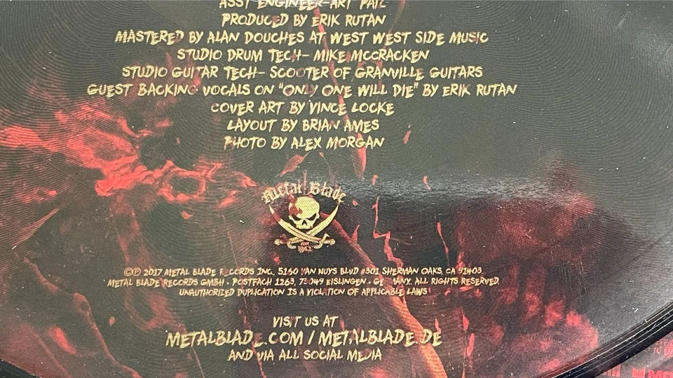 CANNIBAL CORPSE - Red Before Black Rare Ltd Picture Disc Import New / Unplayed - Image 4 of 4