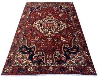Genuine Hand Knotted Antique Tribal Baghtiyaar Wool Area Rug 10 x 7 Ft