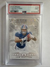 2025 Panini Origins - Cam Skattebo #123 (RC) White Variation PSA 9