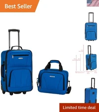 Softside Luggage Set with Inline Wheels - Expandable Blue 14/20 Size