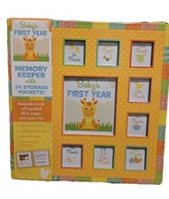 NEW Baby's First Year Memory Keeper with 24 Storage Pockets Baby Book Milestones