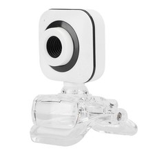 Built In Mic Computer Camera Webcam PC Accessory 480P White With Transparent New