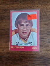 1973-74 O Pee Chee Gilles Gilbert Boston Bruins Rookie Card #74; Gray Back. rookie card picture