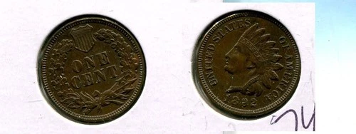1892-P Indian Head Cent — photo from the most recent tracked eBay sale