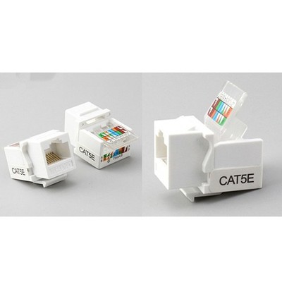 10 Stück RJ45 CAT5e Ethernet Keystone Jack Netzwerk Wandstecker Stecker Modul