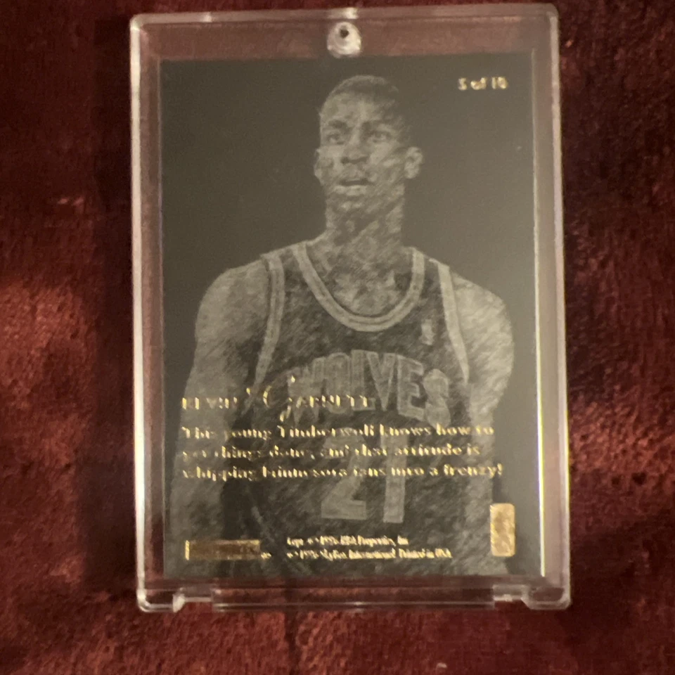 1995-96 Skybox E-XL - Natural Born Thrillers Кевин Гарнетт #5 (RC) - Изображение 2 из 2