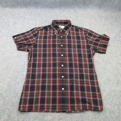 Brutus Dr Martens Shirt Mens Large Red Black Plaid Trimfit Mod Ska Skinhead 8442