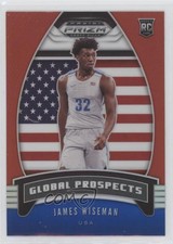 2020 Prizm Draft Picks Global Prospects Red White & Blue James Wiseman #97 0a3