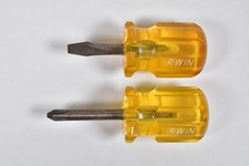 Set of 2 Vtg IRWIN Short Stubby Screwdrivers ...