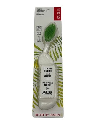 RADIUS Flex Brush Soft Toothbrush   Right Handed Boulder Head | ADA Accepted