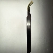 Peer 7B Tweezer Stainless Curved Ultra Sharp Serrated Tips Swiss Made