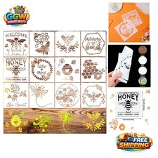 12 Reusable Bee Stencils 6 x 6 Inch for Creative DIY Painting Projects