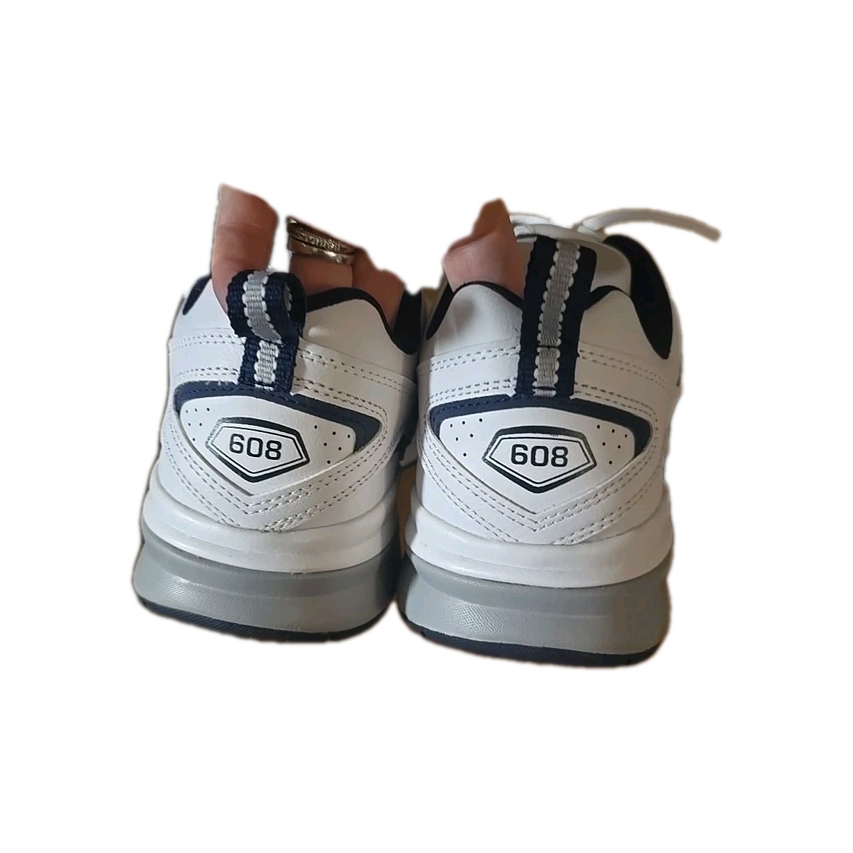 SAOLA New Balance MX608WN5 scarpe da corsa basse in pelle bianca sneakers uomo taglia 10 4E