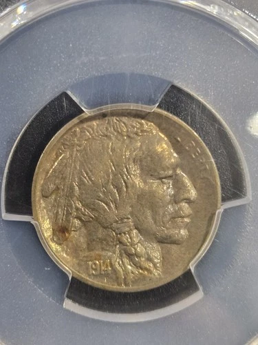1914-S PCGS MS62 5C Buffalo Nickle- Beautiful Color!