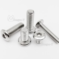 M2-M8 304 Large Flat Hex Socket Head Furniture Bed Connector Rivet Screw Bolt