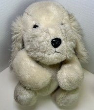 1985 VTG 24K Polar Puff Special Effects White Cream Puppy Dog Stuffed Animal