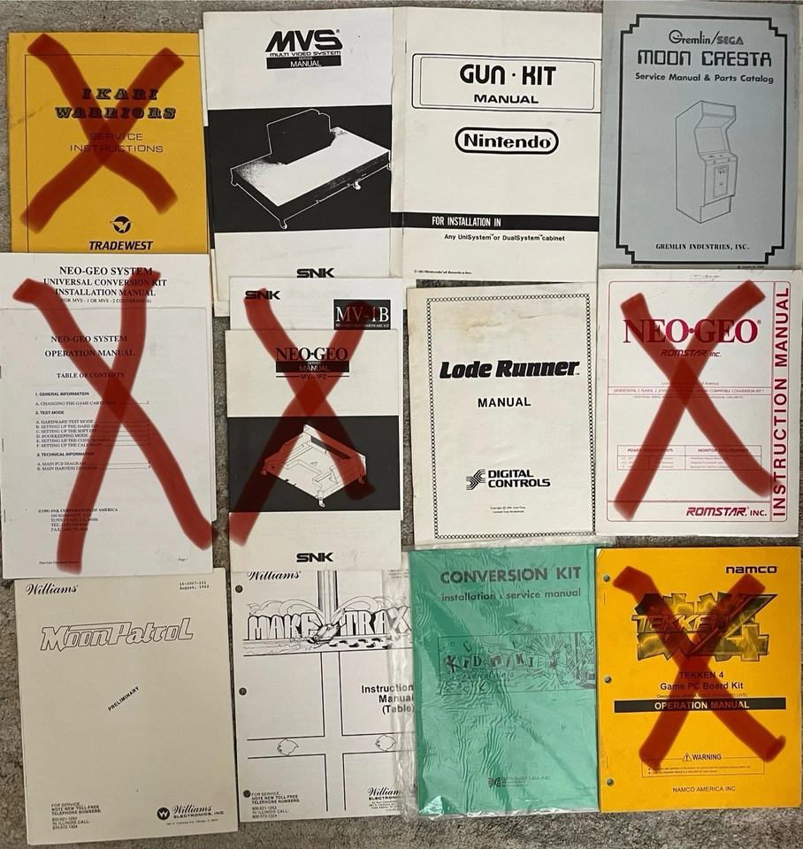 Manuais de operador/serviço de arcade - muitos para escolher (LEIA A DESCRIÇÃO) - Imagem 2 de 4