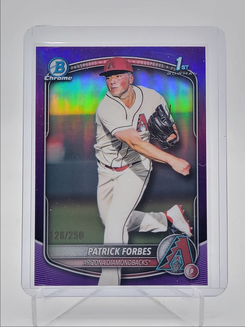 PATRICK FORBES 2025 BOWMAN CHROME DRAFT 1ST PURPLE REFRACTOR /250 Q0401
