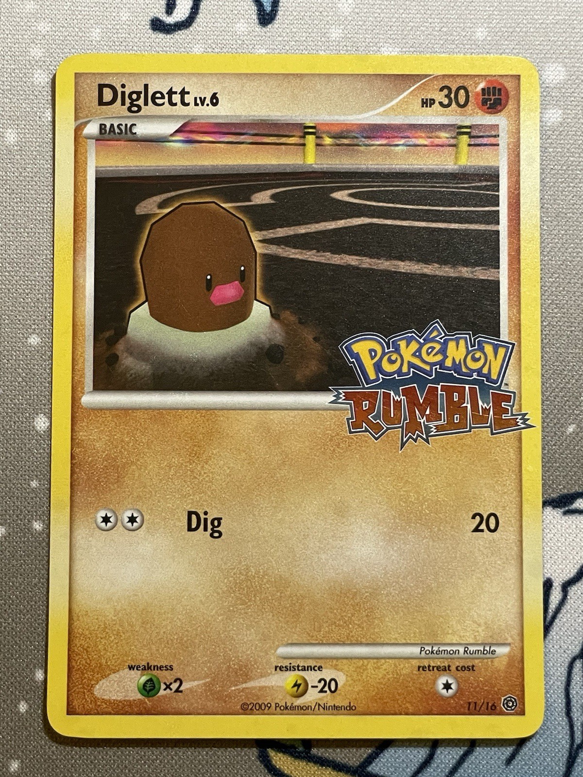 Pokemon Rumble Diglett 11/16 Stamped Promo Card