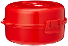 Sistema Easy Eggs Microwave Egg Cooker 270 ml Poacher with Single, Red 