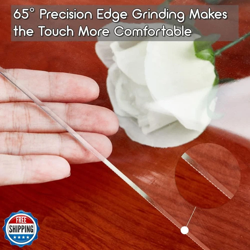 NECAUX 24 Inch Round Clear Table Cover Protector, 2mm Thick Upgra - Image 3 of 4