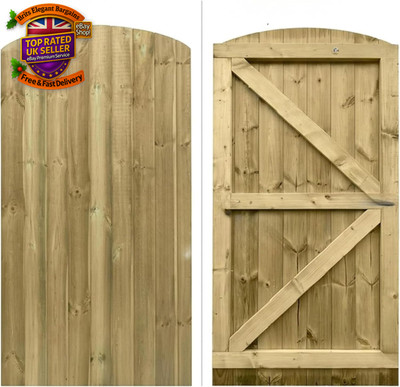 Gartentor 180 cm x 60 cm aus Holz | druckbehandeltes Federkante Holztor 