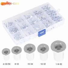 150 Pack Aluminum Rivet Nut Kits Rivet Gun Nuts Standard Inch SAE Imperial US