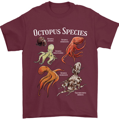 Octopus Arten Scuba Tauchen Ozean Herren 100% Baumwolle