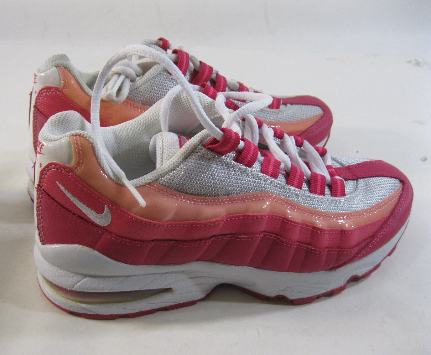 Nike Air Max '95 Le Running Shoe 310830 166 White/Cherry youth Size 5-  women 6.5