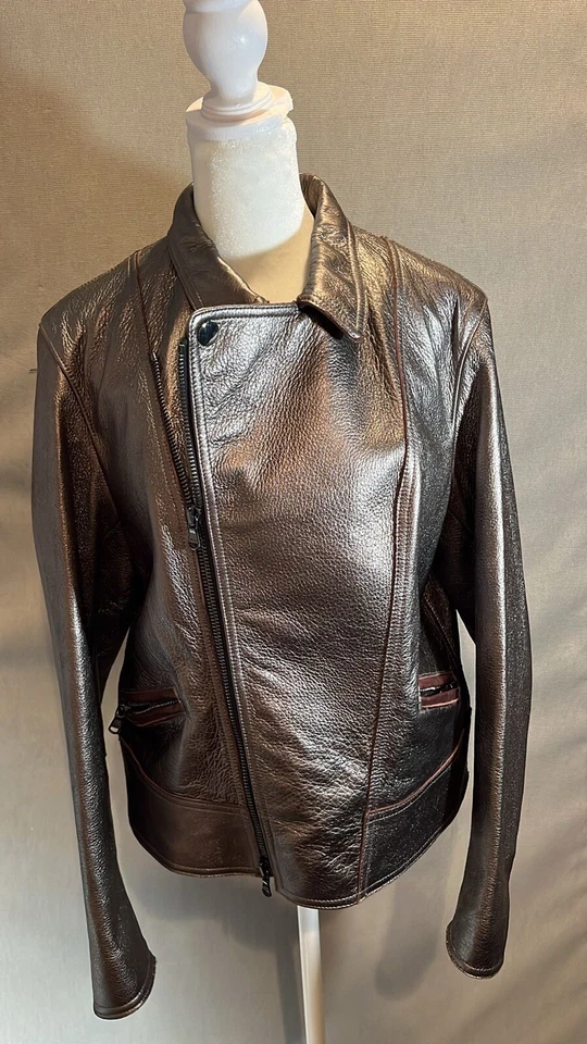 Chaqueta de cuero para mujer Philip Lim talla 10 Foto 2 de 4