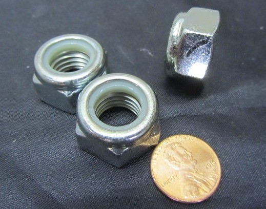 Écrous Hexagonaux Classe 10 Avec Insert Nylon - M14 X 2 X 22 Mm, Acier Zingué, Lot De 50 Pièces
