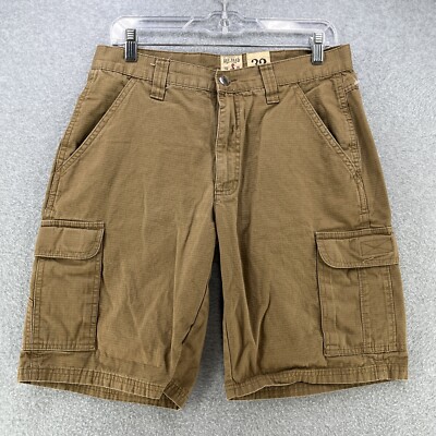 Red Head Mens Cargo Shorts 32W Rip Stop Brown Cotton Inseam