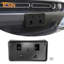 Front License Plate Holder Bracket Base Mount for Dodge Challenger 2010-23 Black