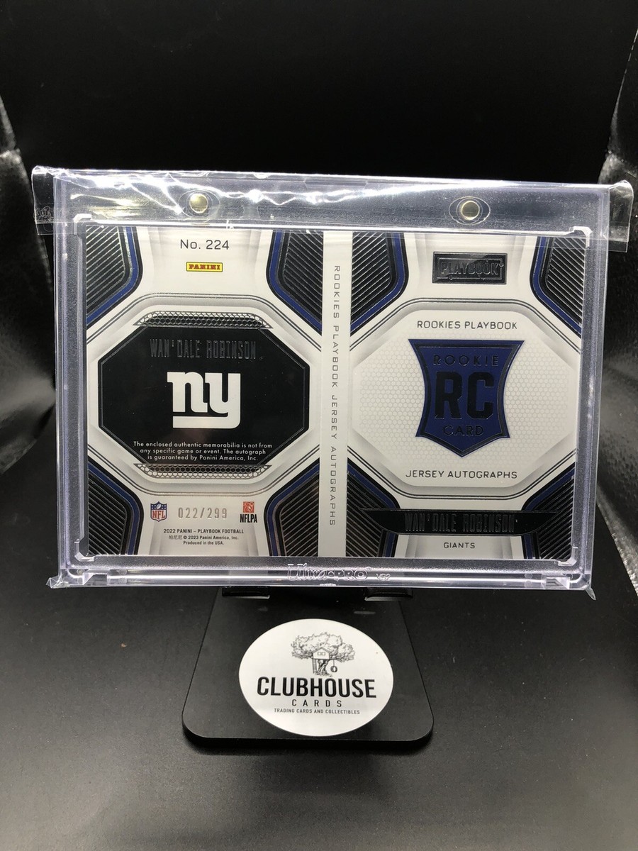 WANDALE ROBINSON 2022 Panini Playbook Rookie Patch Autograph 
