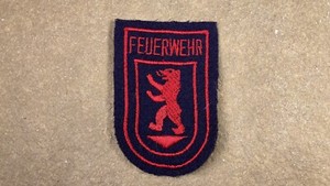 Berlin Germany Fire Department Feuerwehr Patch Firefighter  Vintage